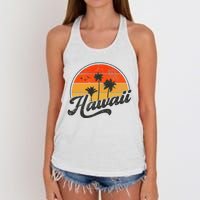 Hawaii Retro Vintage Sunset Women's Knotted Racerback Tank