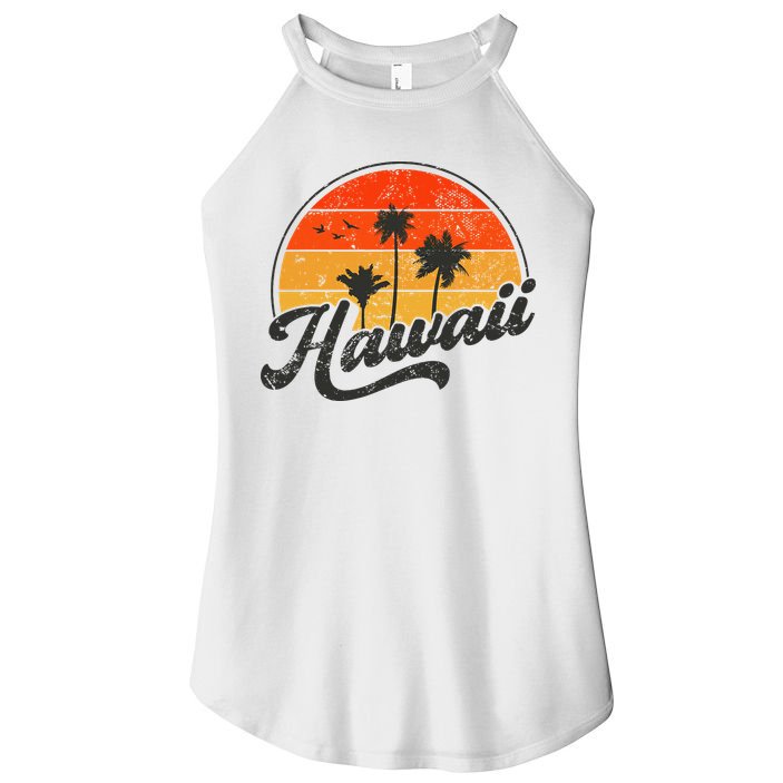 Hawaii Retro Vintage Sunset Women's Perfect Tri Rocker Tank
