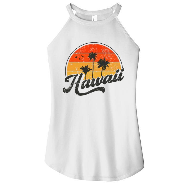 Hawaii Retro Vintage Sunset Women's Perfect Tri Rocker Tank