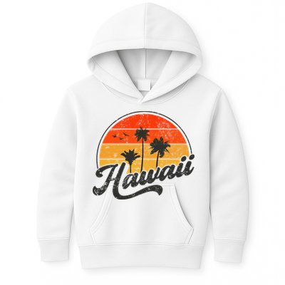 Hawaii Retro Vintage Sunset Kids Hoodie