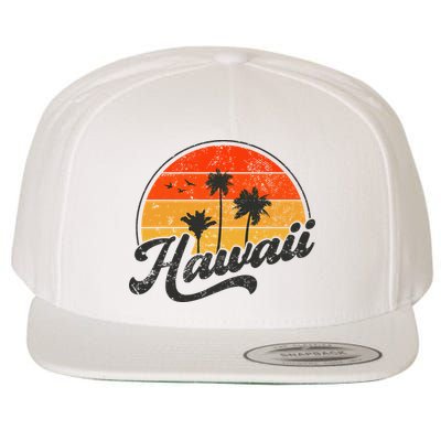 Hawaii Retro Vintage Sunset Wool Snapback Cap