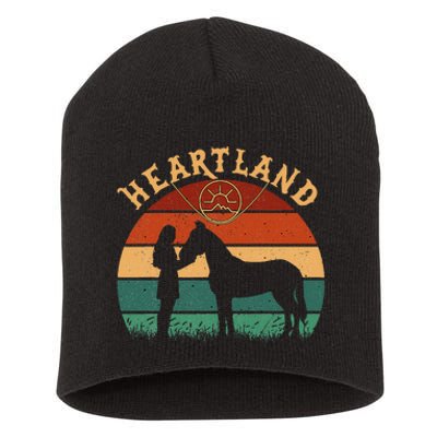 Heartland Retro Vintage Sunset Short Acrylic Beanie