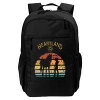 Heartland Retro Vintage Sunset Daily Commute Backpack