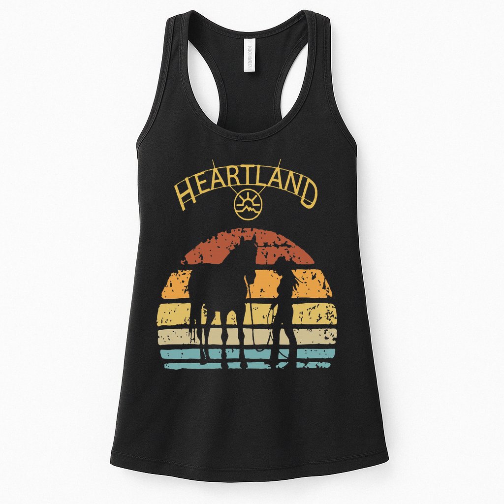 Heartland Retro Vintage Sunset Womens Tank Top