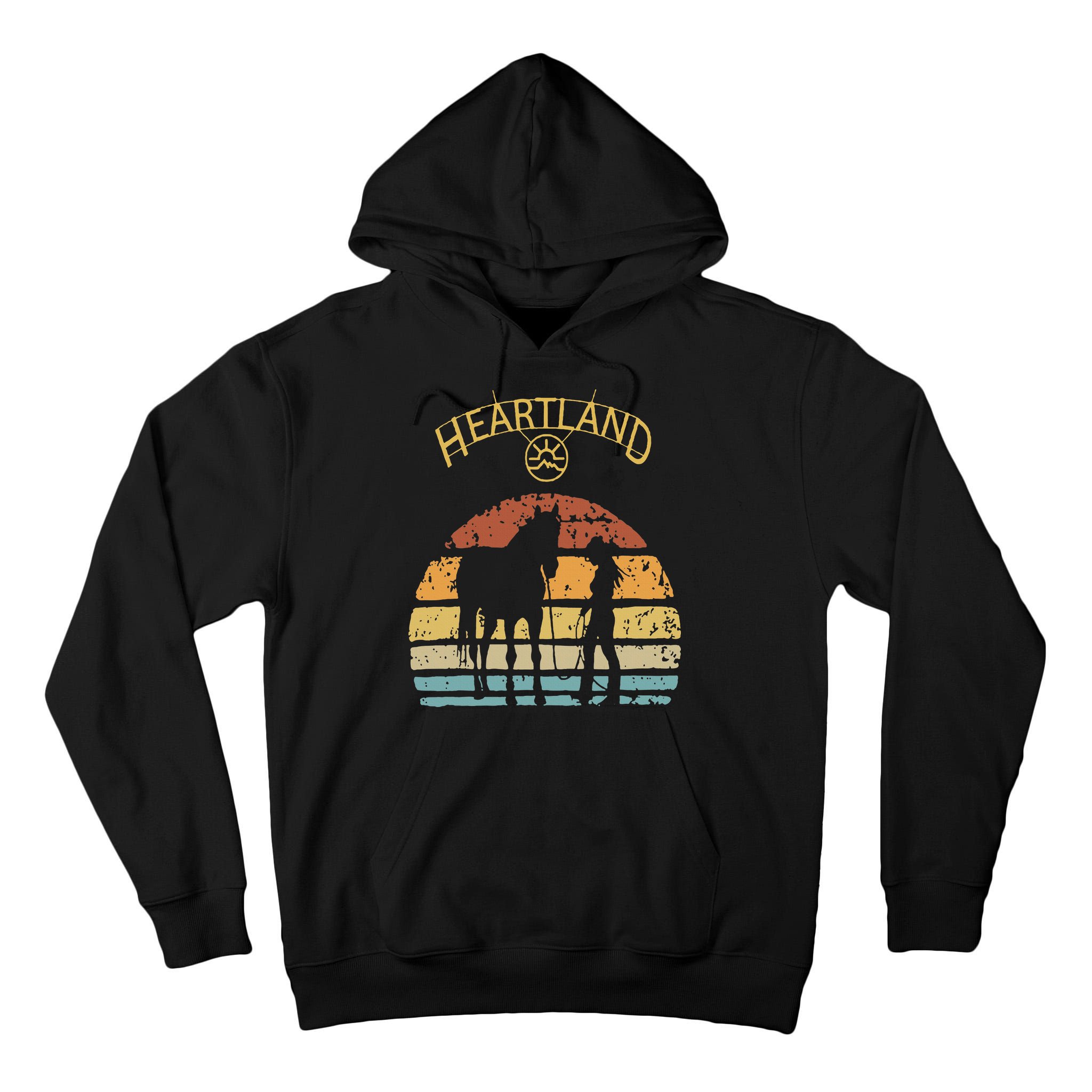 Heartland Retro Vintage Sunset Tall Hoodie