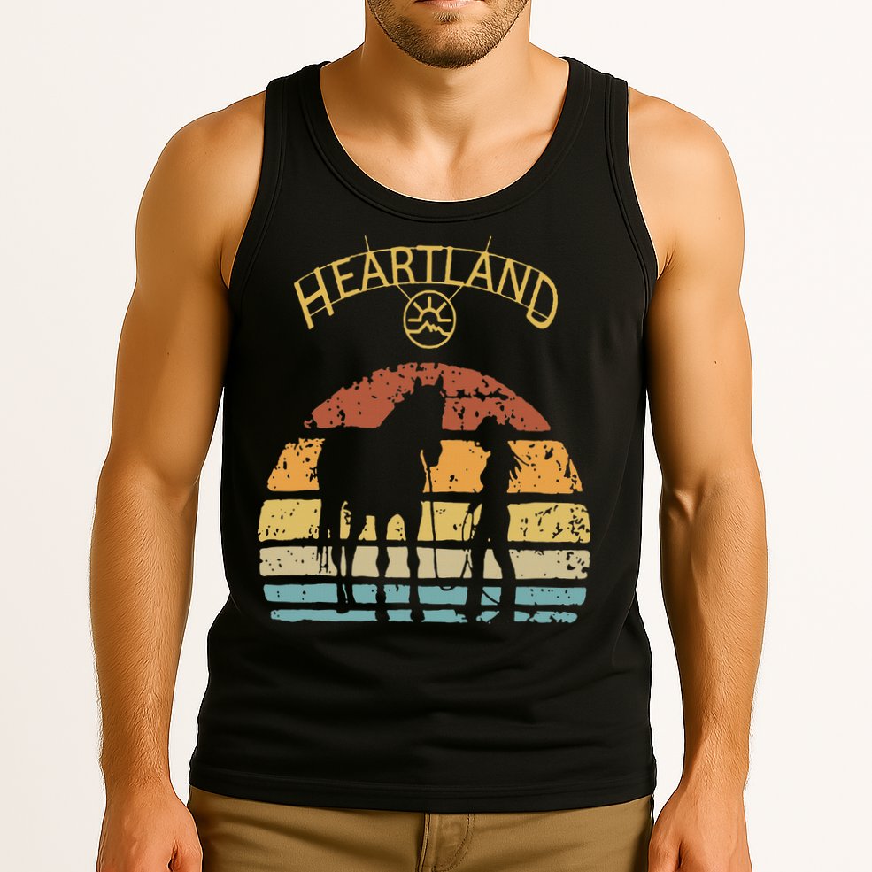 Heartland Retro Vintage Sunset Tank Top