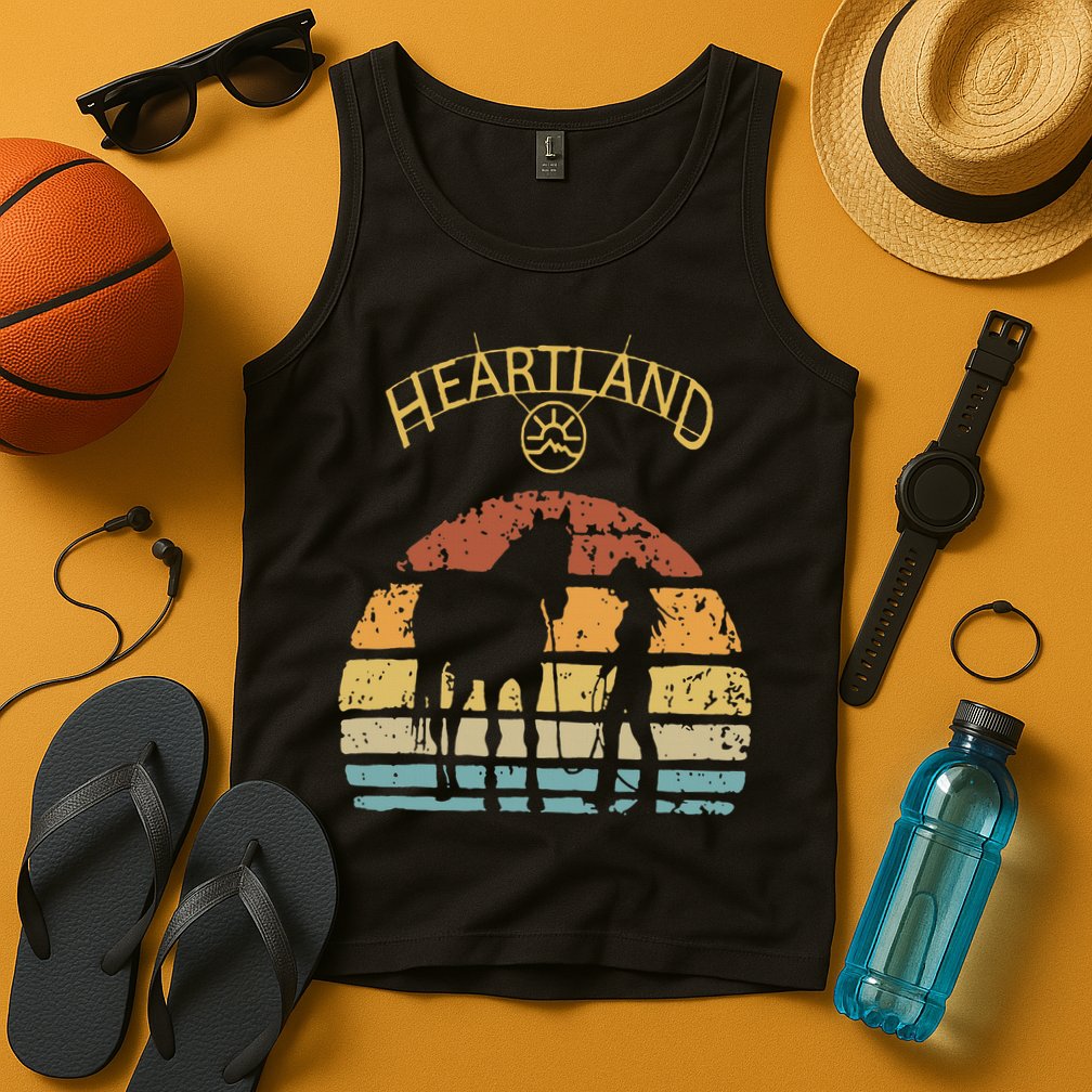 Heartland Retro Vintage Sunset Tank Top