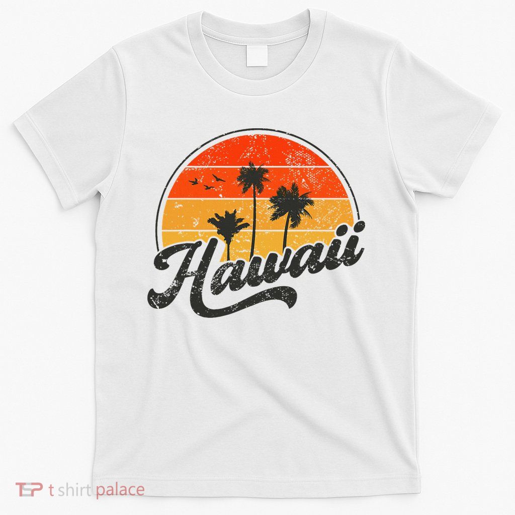 Hawaii Retro Vintage Sunset T-Shirt