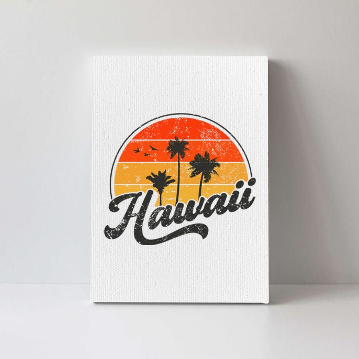 Hawaii Retro Vintage Sunset Canvas