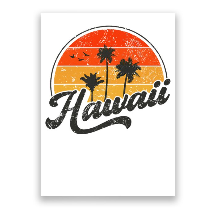 Hawaii Retro Vintage Sunset Poster