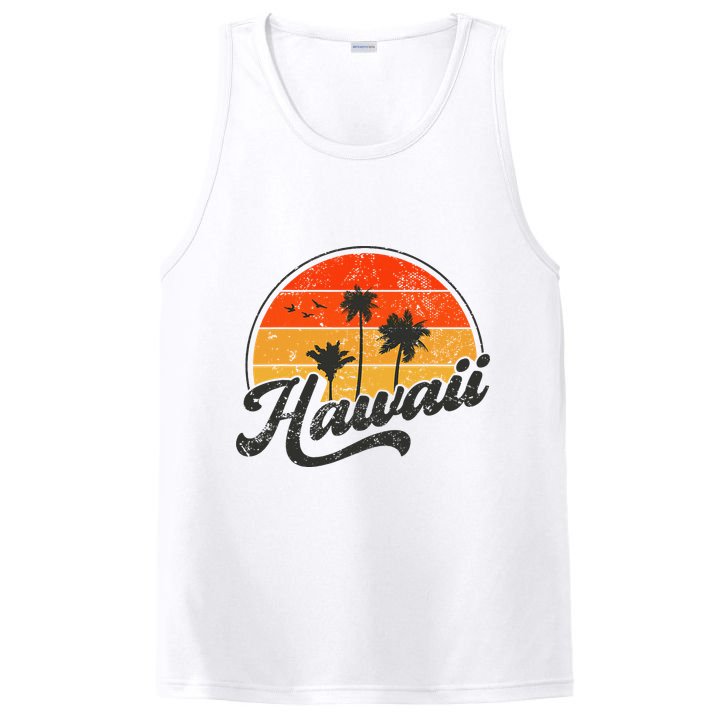 Hawaii Retro Vintage Sunset PosiCharge Competitor Tank