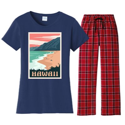 Hawaii Retro Vintage Women's Flannel Pajama Set