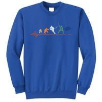 Heartbeat Retro Vintage Ice Hockey Funny Gift Sweatshirt