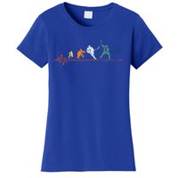 Heartbeat Retro Vintage Ice Hockey Funny Gift Women's T-Shirt