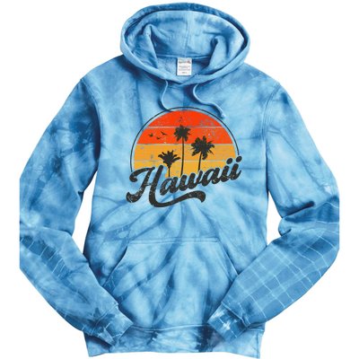 Hawaii Retro Vintage Sunset Tie Dye Hoodie