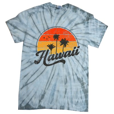 Hawaii Retro Vintage Sunset Tie-Dye T-Shirt