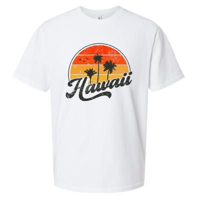 Hawaii Retro Vintage Sunset Sueded Cloud Jersey T-Shirt