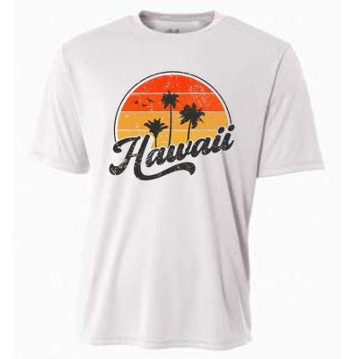 Hawaii Retro Vintage Sunset Cooling Performance Crew T-Shirt