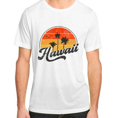 Hawaii Retro Vintage Sunset Adult ChromaSoft Performance T-Shirt