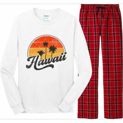 Hawaii Retro Vintage Sunset Long Sleeve Pajama Set