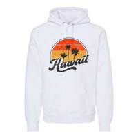 Hawaii Retro Vintage Sunset Premium Hoodie