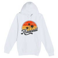 Hawaii Retro Vintage Sunset Premium Pullover Hoodie