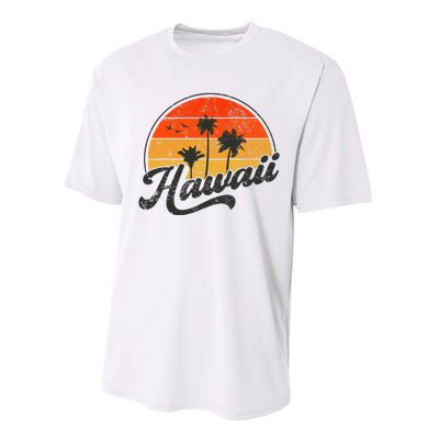 Hawaii Retro Vintage Sunset Performance Sprint T-Shirt