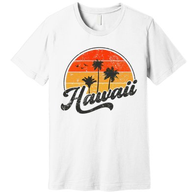 Hawaii Retro Vintage Sunset Premium T-Shirt