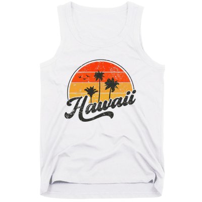 Hawaii Retro Vintage Sunset Tank Top