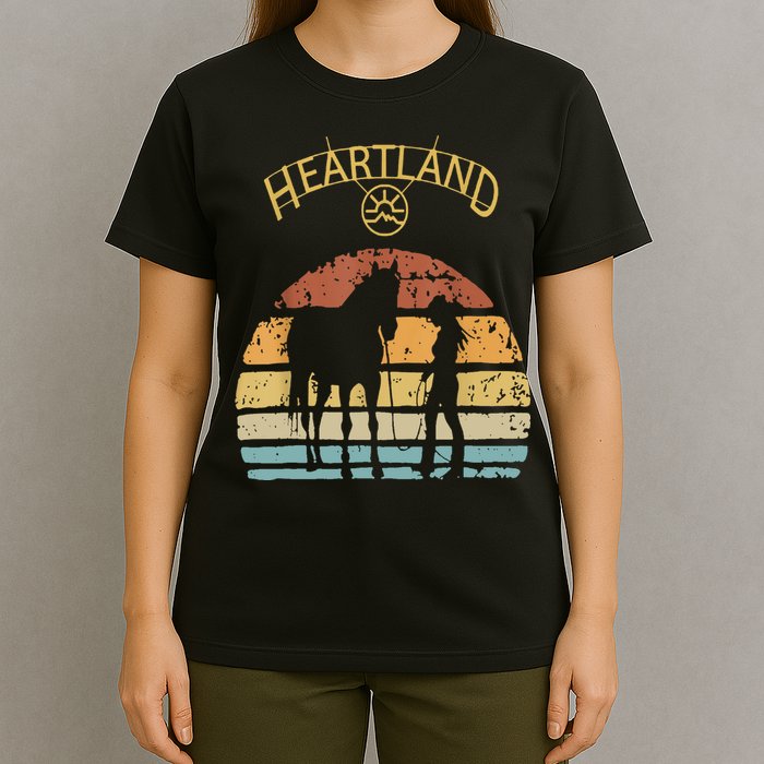 Heartland Retro Vintage Sunset T-Shirt