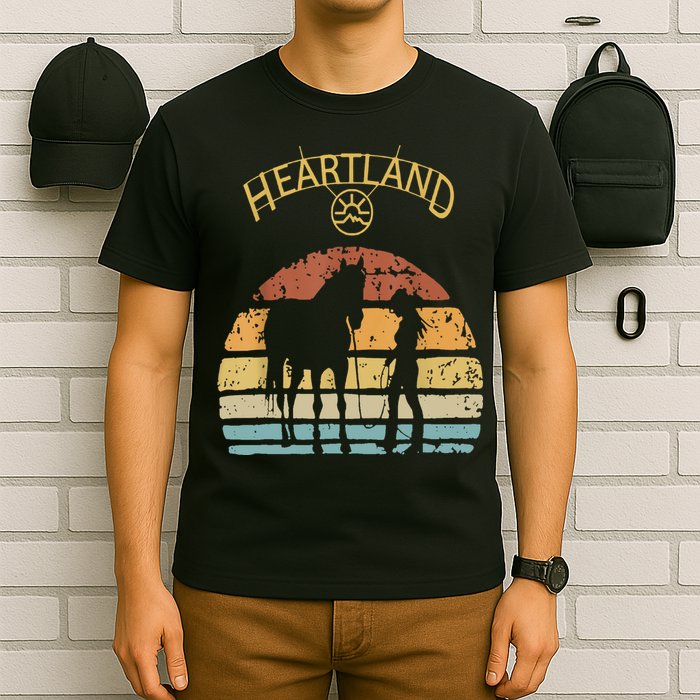 Heartland Retro Vintage Sunset T-Shirt