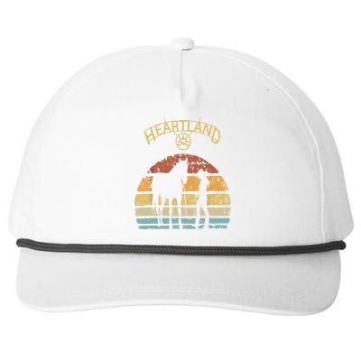 Heartland Retro Vintage Sunset Snapback Five-Panel Rope Hat