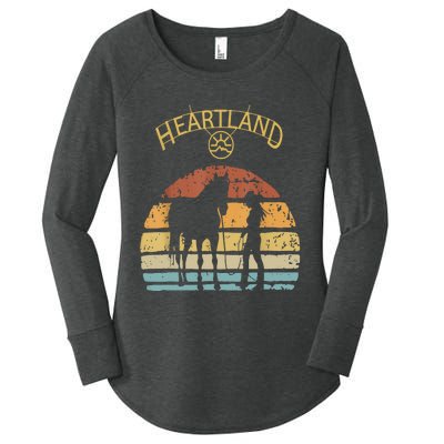 Heartland Retro Vintage Sunset Women's Perfect Tri Tunic Long Sleeve Shirt