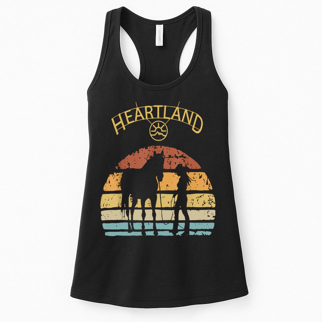Heartland Retro Vintage Sunset Womens Tank Top