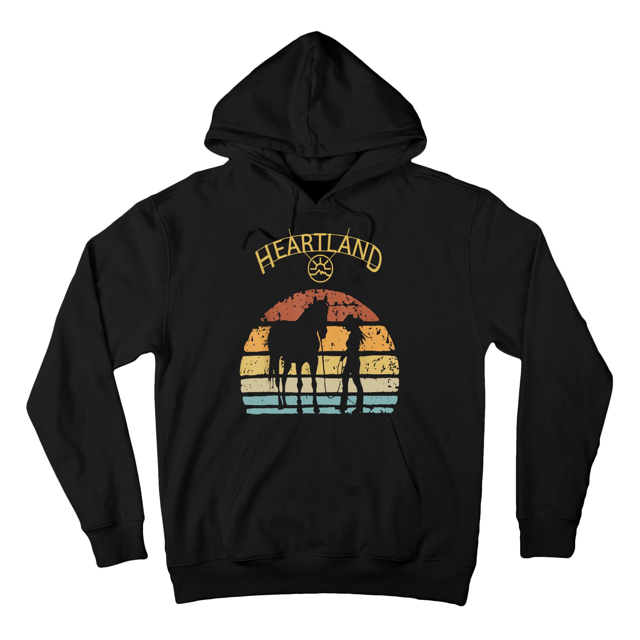 Heartland Retro Vintage Sunset Tall Hoodie