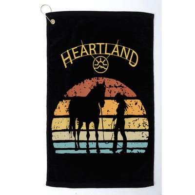 Heartland Retro Vintage Sunset Golf Towel