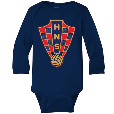 Hrvatska Croatia Croatian National Soccer Baby Long Sleeve Bodysuit