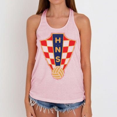 Hrvatska Croatia Croatian National Soccer Women's Knotted Racerback Tank