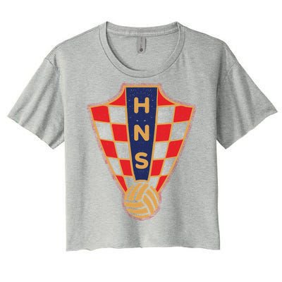 Hrvatska Croatia Croatian National Soccer Women's Crop Top Tee