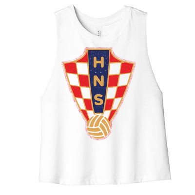 Hrvatska Croatia Croatian National Soccer Women's Racerback Cropped Tank