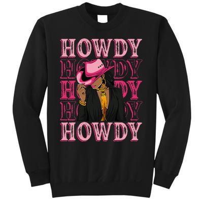 Howdy Retro Western Black Cowgirl African American Sweatshirt