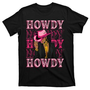 Howdy Retro Western Black Cowgirl African American T-Shirt