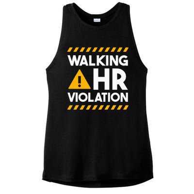 Human Resources Walking Hr Violation Ladies PosiCharge Tri-Blend Wicking Tank