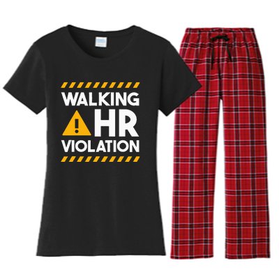 Human Resources Walking Hr Violation Women's Flannel Pajama Set