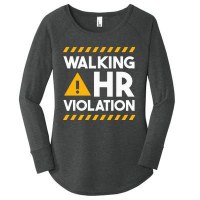 Human Resources Walking Hr Violation Women's Perfect Tri Tunic Long Sleeve Shirt