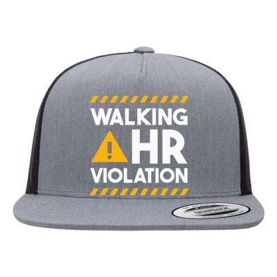 Human Resources Walking Hr Violation Flat Bill Trucker Hat