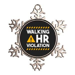 Human Resources Walking Hr Violation Metallic Star Ornament