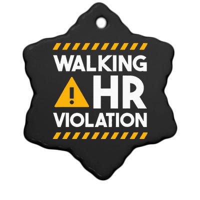 Human Resources Walking Hr Violation Ceramic Star Ornament