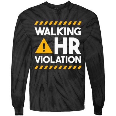 Human Resources Walking Hr Violation Tie-Dye Long Sleeve Shirt