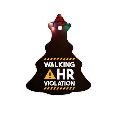 Human Resources Walking Hr Violation Ceramic Tree Ornament